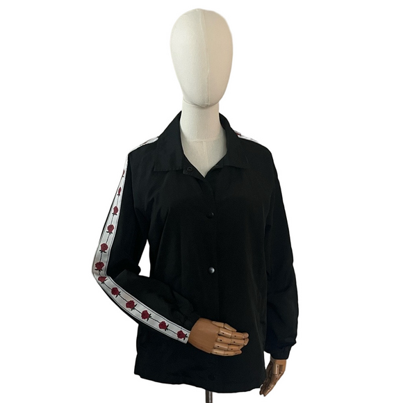 Empyre Leona Black Jacket with Rose Sleeve Size M - Picture 5 of 10